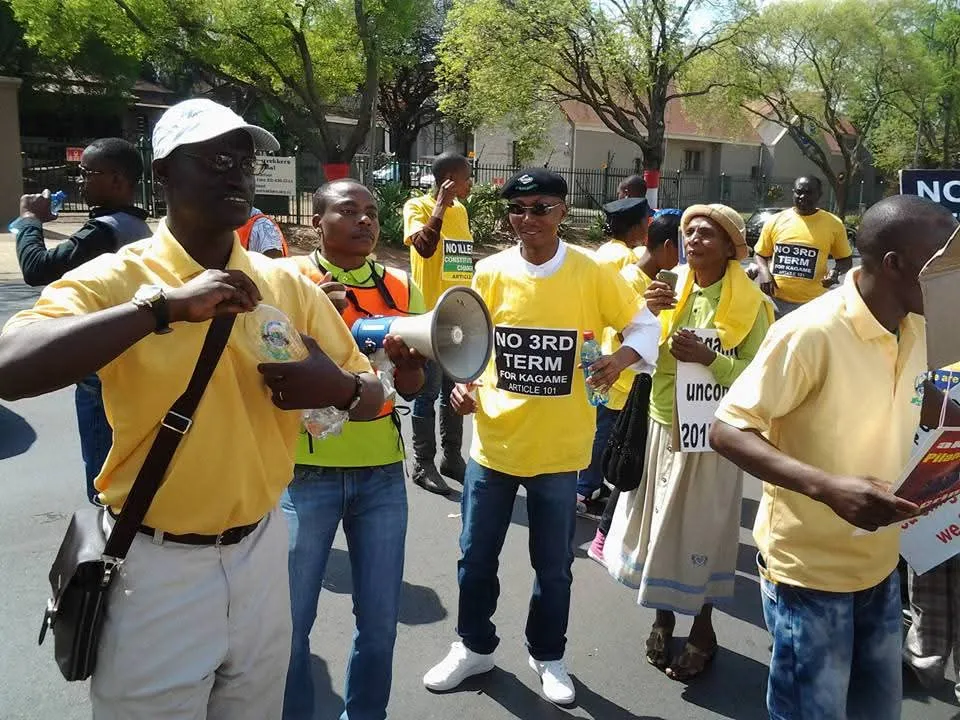 Cover photo from Demonstration at the High Commission of Rwanda
